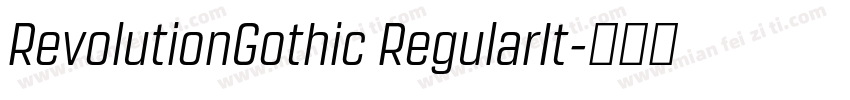 RevolutionGothic RegularIt字体转换